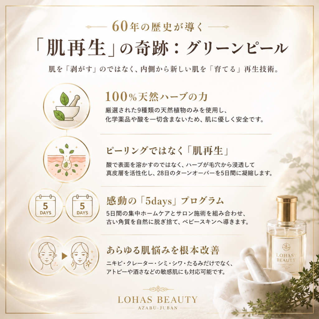 グリーンピールは傷やニキビの治療から始まったドイツのメディカルハーブ療法